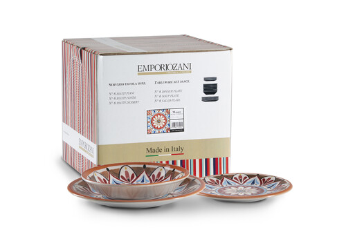 Set de 18 Assiettes en Céramique MADRID